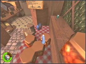 Po drugiej stronie #1 znajdziesz kolejną paczkę oraz kawałek sera po lewe stronie - The City Market (2) | Solucja Ratatuj - Ratatuj - poradnik do gry