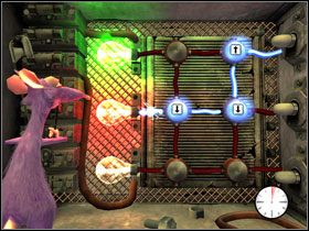 Kiedy uda ci się przejąć wózek starszej pani będziesz musiał, za pomocą taśmociągu, wysłać go na koniec w celu przechwycenia - The City Market (5) | Solucja Ratatuj - Ratatuj - poradnik do gry