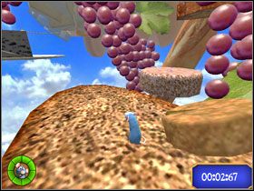 W oddali widoczny kawałek sera Pecorino - robi za trampolinę - Dream Worlds - Say Cheese | Single-Player Minigames | Ratatuj - Ratatuj - poradnik do gry