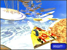 Po dojściu do kawałka pizzy skieruj się w górę. - Dream Worlds - Pasta Persuasion | Single-Player Minigames | Ratatuj - Ratatuj - poradnik do gry