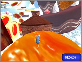 Tort czekoladowy - uważaj żeby nie spaść, tort się obraca. - Dream Worlds - Desserted Wonderland | Single-Player Minigames | Ratatuj - Ratatuj - poradnik do gry