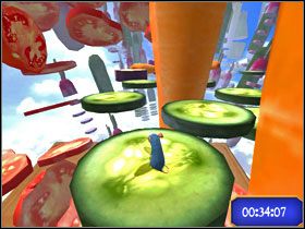 W lewo również ogórki, lecz droga dłuższa... - Dream Worlds - Veggie Vault | Single-Player Minigames | Ratatuj - Ratatuj - poradnik do gry