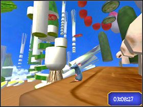 Na końcu drugiej deski schody z pora. - Dream Worlds - Veggie Vault | Single-Player Minigames | Ratatuj - Ratatuj - poradnik do gry