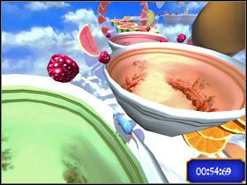 ...Dojdziesz do kolejnej serii misek z zabójczym kisielem. - Dream Worlds - Soaring Strawberries | Single-Player Minigames | Ratatuj - Ratatuj - poradnik do gry