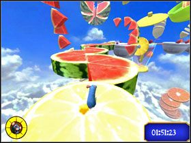 Nie idąc skrótem, droga z arbuzów. Uważaj - zapadają się. - Dream Worlds - Soaring Strawberries | Single-Player Minigames | Ratatuj - Ratatuj - poradnik do gry