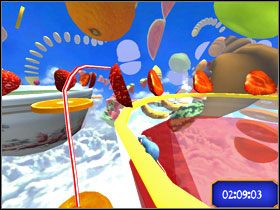 Przy kolejnej misce uważaj na truskawki. Krążą dość szybko. - Dream Worlds - Soaring Strawberries | Single-Player Minigames | Ratatuj - Ratatuj - poradnik do gry