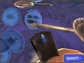 Zeskocz na patelnię i przejdź dalej. - Dream Worlds - Kitchen Chaos | Single-Player Minigames | Ratatuj - Ratatuj - poradnik do gry