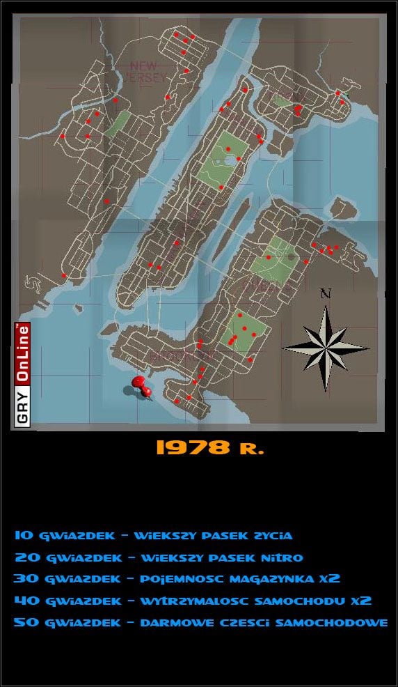 1 - Golden Stars 1978 r. - mapa | Driver Parallel Lines - Driver: Parallel Lines - poradnik do gry