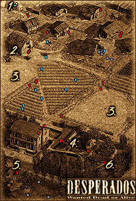 Zaczynamy w północno-wschodniej części planszy - 02 - Southern Comfort | Desperados Wanted Dead or Alive - Desperados: Wanted Dead or Alive - poradnik do gry