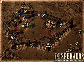 Zaczynamy we wschodniej części planszy [PUNKT 1 NA MAPIE] - 13 - The Walls of Fortezza | Desperados Wanted Dead or Alive - Desperados: Wanted Dead or Alive - poradnik do gry