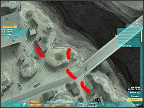 Trzeci członek drużyny (oprócz głównego bohatera) może natomiast skorzystać ze stanowiska maszynowego - Misja pierwsza - Search and Destroy (4) | Akt pierwszy - Tom Clancys Ghost Recon: Advanced Warfighter 2 - poradnik do gry