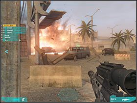 Pozostań w tym samym miejsc (#1), likwidując jedynie tych wrogów, którzy spróbują zbliżyć się do Twojego oddziału - Misja pierwsza - Welcome to Juarez (3) | Akt drugi - Tom Clancys Ghost Recon: Advanced Warfighter 2 - poradnik do gry