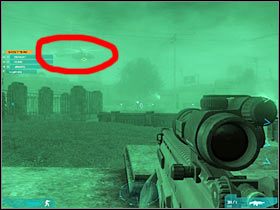 W początkowej fazie bitwy powinieneś koncentrować się głównie na snajperach (#1; #2), którzy będą pojawiali się na dachach budynków zlokalizowanych na wprost od Twojej pozycji - Misja trzecia - The price of peace (3) cd. | Akt drugi - Tom Clancys Ghost Recon: Advanced Warfighter 2 - poradnik do gry