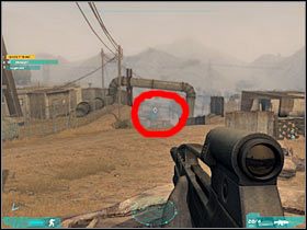 Powinieneś teraz znajdować się w ukazanym na screenie miejscu (#1) - Misja czwarta - The long walk (1a) cd. | Akt drugi - Tom Clancys Ghost Recon: Advanced Warfighter 2 - poradnik do gry