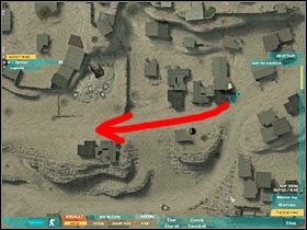 Przemieszczaj się cały czas na zachód aż dojdziesz do ostatnich budynków - Misja czwarta - The long walk (1a) cd. | Akt drugi - Tom Clancys Ghost Recon: Advanced Warfighter 2 - poradnik do gry