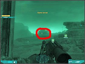 Możesz już ruszać na zachód (#1), w stronę charakterystycznych skał - Misja piąta - Get me Rosen (1) | Akt drugi - Tom Clancys Ghost Recon: Advanced Warfighter 2 - poradnik do gry