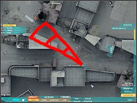 Zanim przywołasz do siebie drużynę, upewnij się, że uliczka znajdująca się na wprost od Ciebie została całkowicie zabezpieczona (#1) - Misja pierwsza - Attack on multiple axes (1) | Akt trzeci - Tom Clancys Ghost Recon: Advanced Warfighter 2 - poradnik do gry