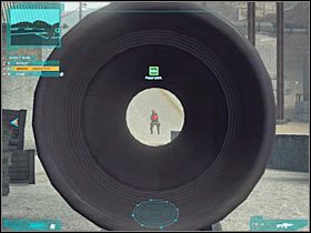 Ruszaj na górę i ustaw się przy prawej ścianie kolejnego budynku - Misja druga - Codename Farallon (2) cd. | Akt trzeci - Tom Clancys Ghost Recon: Advanced Warfighter 2 - poradnik do gry