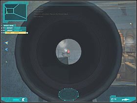 Wycofaj się, gdyż jeden z wrogich żołnierzy najprawdopodobniej spróbuje podbiec bliżej - Misja druga - Codename Farallon (3) | Akt trzeci - Tom Clancys Ghost Recon: Advanced Warfighter 2 - poradnik do gry