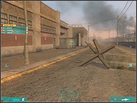 Po kilku chwilach powinieneś zbliżyć się do zaparkowanej przy skrzyżowaniu ciężarówki - Misja pierwsza - Welcome to Juarez (2) | Akt drugi - Tom Clancys Ghost Recon: Advanced Warfighter 2 - poradnik do gry