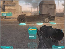 W czasie gdy twoi koledzy z drużyny będą zajęci ostrzeliwaniem pojawiających się przeciwników, ty powinieneś skierować się w lewo (#1) - Misja pierwsza - Welcome to Juarez (2) | Akt drugi - Tom Clancys Ghost Recon: Advanced Warfighter 2 - poradnik do gry