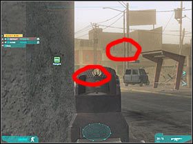 Teraz zajmiemy się dwoma (lub trzema) snajperami zlokalizowanymi na prawo od Twojej aktualnej pozycji - Misja druga - Joining forces (3) | Akt drugi - Tom Clancys Ghost Recon: Advanced Warfighter 2 - poradnik do gry