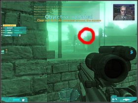 Spróbuj podbiec teraz do jednego z bliżej położonych murków (#1) - Misja trzecia - The price of peace (1) | Akt drugi - Tom Clancys Ghost Recon: Advanced Warfighter 2 - poradnik do gry