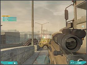 Tym samym sposobem mógłbyś pozbyć się ostatniego już wroga, stojącego przy prawym CKM-ie, którego lokalizację przedstawiłem na pierwszym screenie (#1) - Misja trzecia - The last stand (1) | Akt trzeci - Tom Clancys Ghost Recon: Advanced Warfighter 2 - poradnik do gry