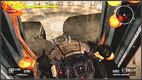 Zbierz Gatling Guna oraz wyrzutnię rakiet, po czym jedź na wprost (w stosunku do hangaru) - Misja 9 | Solucja Lost Planet Extreme Condition - Lost Planet: Extreme Condition - PC - poradnik do gry