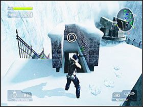 Przed wejściem do twierdzy piratów, niedaleko stacjonarnej wyrzutni rakiet - Misja 2 - Tarcze | Tarcze w Lost Planet Extreme Condition - Lost Planet: Extreme Condition - PC - poradnik do gry