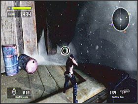 Tuż przed wejściem na ruchomą platformę, po opuszczeniu się w dół z fortecy piratów - Misja 4 - Tarcze | Tarcze w Lost Planet Extreme Condition - Lost Planet: Extreme Condition - PC - poradnik do gry