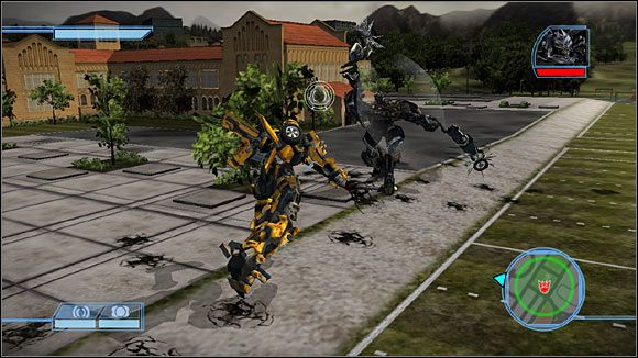 Porcja demolki - musisz zniszczyć trochę okolicznego sprzętu zakłócającego sygnały od Twoich ziomków - The Suburbs - Misje | Kampania Autobotów | Transformers The Game - Transformers: The Game - poradnik do gry