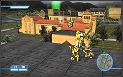 Na dachu szkoły - The Suburbs - Ikony | Kampania Autobotów | Transformers The Game - Transformers: The Game - poradnik do gry
