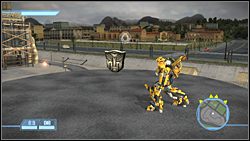 Na dachu jednego z budynków na terenie elektrowni - The Suburbs - Ikony | Kampania Autobotów | Transformers The Game - Transformers: The Game - poradnik do gry