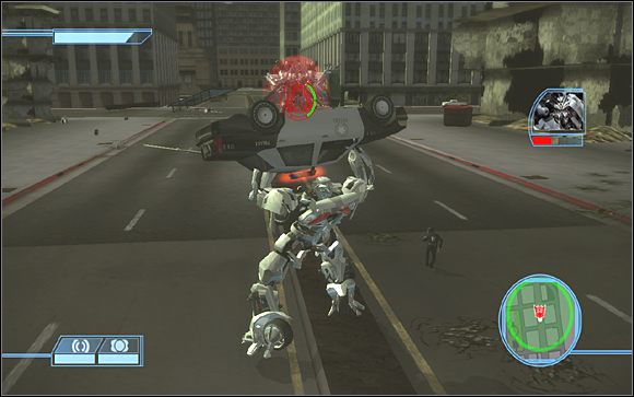 W kolejnych dwóch walkach postępuj dokładnie tak samo jak w pierwszej - strzelaj, odsuń się, rzucaj. - The Last Stand - Misje | Kampania Autobotów | Transformers The Game - Transformers: The Game - poradnik do gry