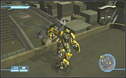 Musisz wspiąć się na sam szczyt jednego z najwyższych (o ile nie najwyższego) budynków w mieście - The Last Stand - Ikony | Kampania Autobotów | Transformers The Game - Transformers: The Game - poradnik do gry