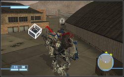 Attack: między hangarami na rogu The Aircraft Depot - A Gathering Force - Dodatkowe zadania | Kampania Deceptikonów - Transformers: The Game - poradnik do gry