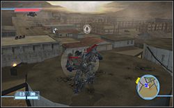 Destruction: na jednym z końców bazy (nie tym z The Aircraft Depot) znajdziesz trzy stojące dość blisko siebie budynki z paliwem - A Gathering Force - Dodatkowe zadania | Kampania Deceptikonów - Transformers: The Game - poradnik do gry