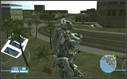 Sumo: mniej więcej pomiędzy miejscem rozpoczęcia zadania 4 a zadania 1 i ciut w stronę wody (przyjrzyj się dobrze mapce na obrazku) - City of the Machines - Dodatkowe zadania | Kampania Deceptikonów - Transformers: The Game - poradnik do gry