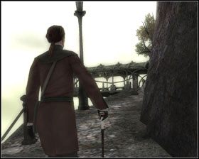 Cofnij się kawałek i przyjrzyj się miejscu w którym znaleziono ciało Patricka - [05] Klif - miejsce zbrodni cz.1 | Dead Reefs - Dead Reefs - poradnik do gry