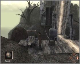 Kartkę z odpowiedzią wsadź do kapsuły metalowej, a ją z kolei umieść w katapulcie po lewej - [10] Tirelli cz.1 | Dead Reefs - Dead Reefs - poradnik do gry