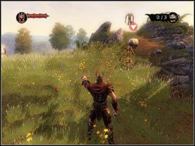 Idź ścieżką w dół - po prawej zobaczysz fragment kolumny - [Solucja Overlord] Retrieve the Tower Heart - Overlord - poradnik do gry