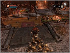 Po wszystkim uruchom mechanizm po prawej stronie od wrót (#1) i przejdź przez nie - [Solucja Overlord] Retrieve the Food (2) - Overlord - poradnik do gry