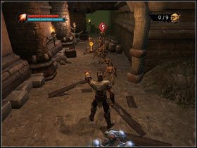 Zabierz trochę brązowych i niebieskich - dalej trafisz do drzwi (#1) - wejdź i wyślij przed siebie brązowych, aby zabiły zombiaków - [Solucja Overlord] Find the source of plague in Heavens Peak - cz. 2 - Overlord - poradnik do gry