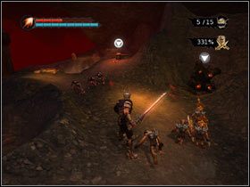 Na miejscu zabierz 10 czerwonych i wróć przez dziurę - [Solucja Overlord] Get your Minion Hives back - Overlord - poradnik do gry