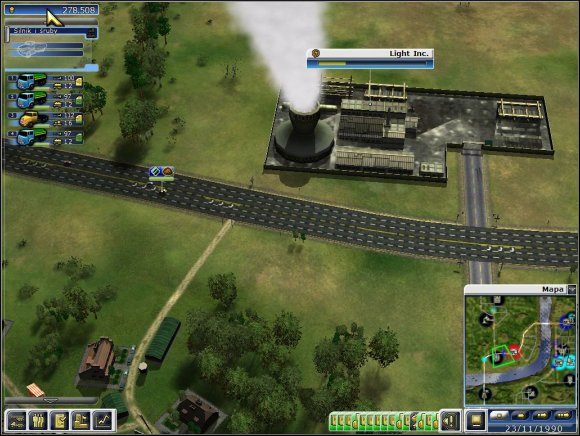 Aby w statystykach ujrzeć kreskę zawieszoną dwa razy wyżej niż kreska przeciwnika, kupujemy na początek (do posiadanego już garażu) dwie cysterny Kostroma i składamy kontener z szybkiego Mizara oraz pojemnej przyczepy Hiacynt - Poziom 18 - Stara rzeka | Truck Tycoon - Truck Tycoon - poradnik do gry