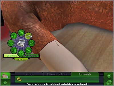 Najwyższa już pora zająć się widoczną przy ciele ofiary krwią - Galeria sztuki: Miejsce zbrodni, (2) | Śledztwo 1 | CSI 3 Wymiary Zbrodni - CSI: 3 Wymiary Zbrodni - poradnik do gry