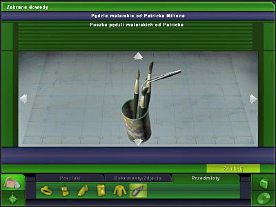 1 - Pracownia artysty | Śledztwo 1 | CSI 3 Wymiary Zbrodni - CSI: 3 Wymiary Zbrodni - poradnik do gry