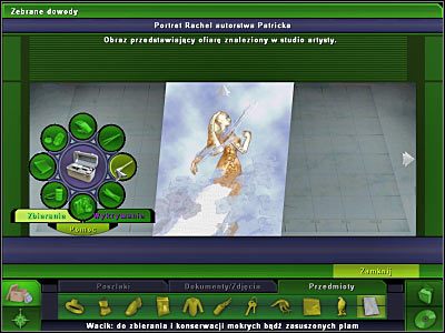 Teraz powinieneś zainteresować się otwartą szufladą, widoczną w rogu pracowni - Pracownia artysty #2 | Śledztwo 1 | CSI 3 Wymiary Zbrodni - CSI: 3 Wymiary Zbrodni - poradnik do gry