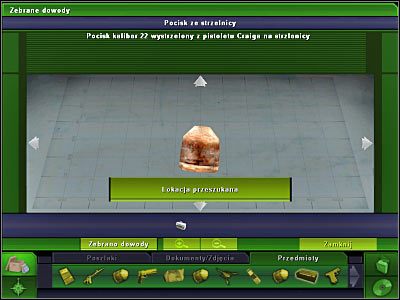 1 - Biuro Brassa #3, Parking centrum konferencyjnego #2, Laboratorium #2, Strzelnica Linia ognia #2 | Śledztwo 2 - CSI: 3 Wymiary Zbrodni - poradnik do gry